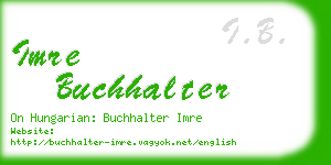 imre buchhalter business card